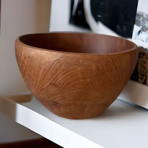 Philcraft Teakwood Bowl 6x9.5” 